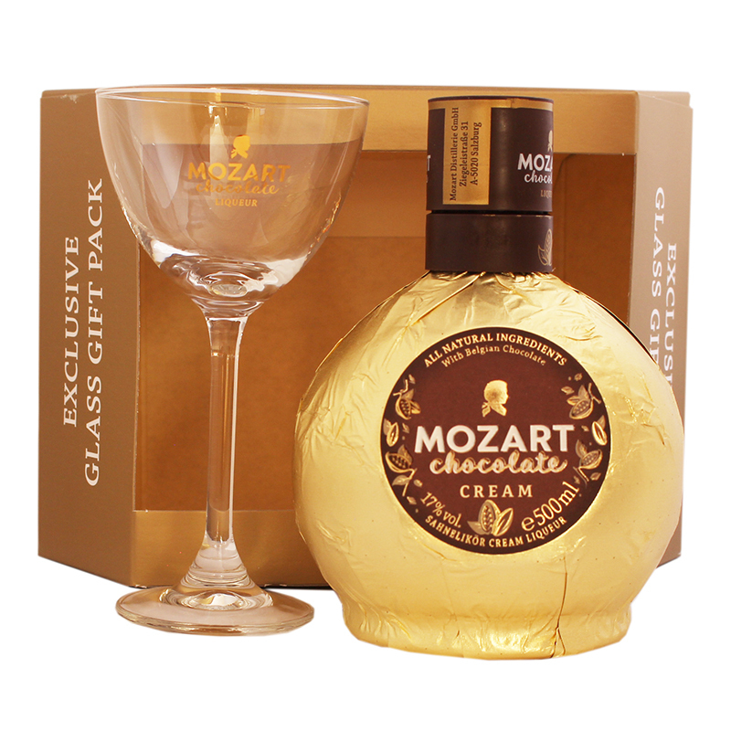 Mozart Gold 0.5L cu pahar picior SGR